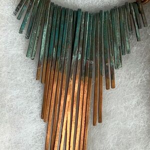 Copper Viridian Fringe Necklace